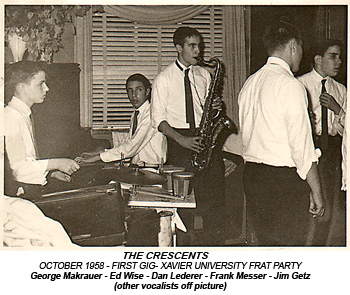 George Makrauer's first paid gig, 1958, 14 years old